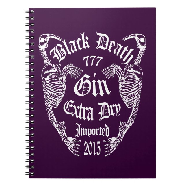 Black Death 777 - Walrus Bone Gin Spiral Notebook (Front)