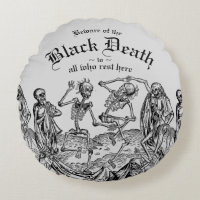 Black Death Dancing Skeletons Gothic Macabre Throw