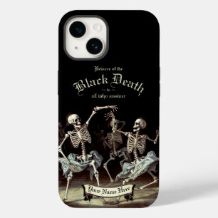 Black Death Dancing Skeletons Halloween Case-Mate iPhone 14 Case