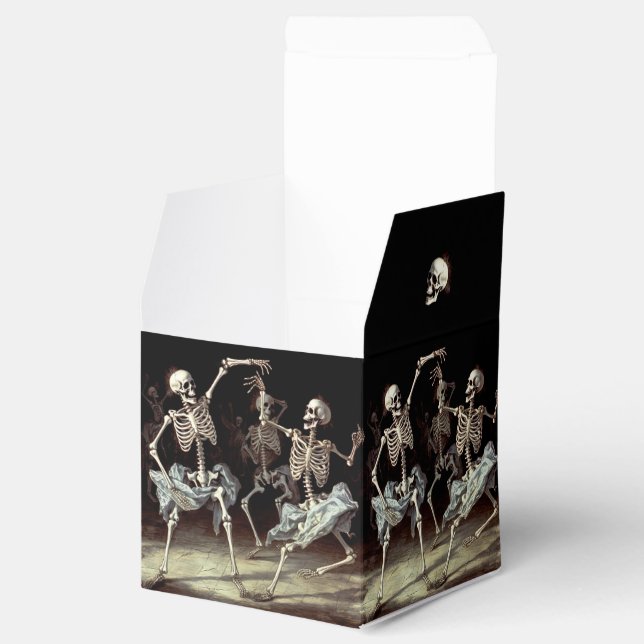 Black Death Dancing Skeletons Halloween Favour Box (Opened)