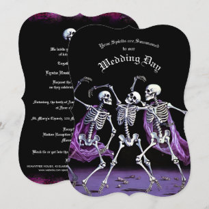 Black Death Dancing Skeletons Halloween Wedding