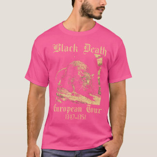 Black Death European Tour Retro Plagues Doctor Art T-Shirt