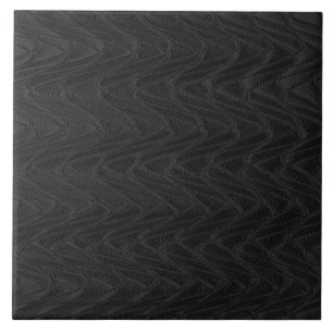 Black Decorative Wavy Ceramic Tile