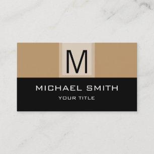 Black & Desert Colour Professional Monogram Business Card