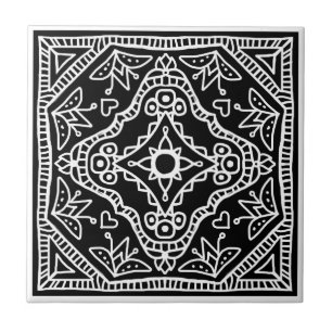 Black Design Tile