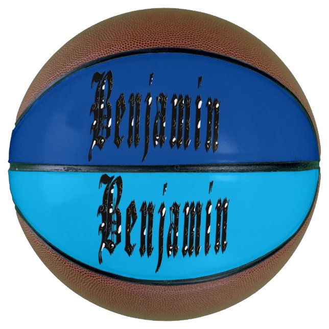 Black Designed Benjamin Name, Basketball (Front)