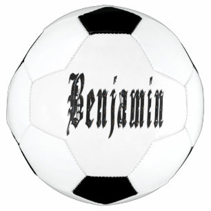 Black Designed Benjamin Name, Soccerball
