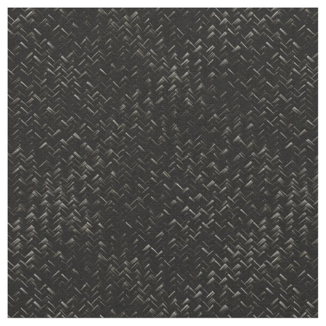 Black Diagonal Basket Weave Geometric Pattern Fabric (Close Up)