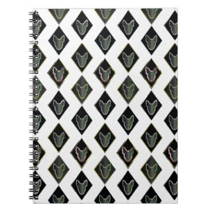 Black Diamond bull Terrier Spiral Notebook
