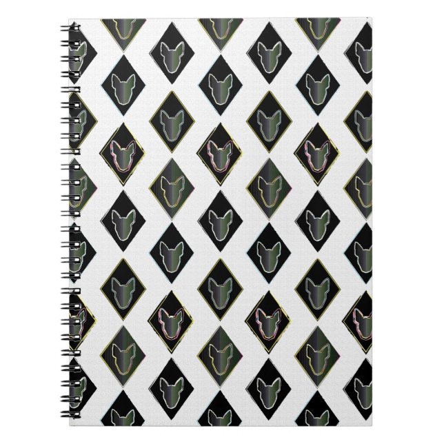 Black Diamond bull Terrier Spiral Notebook (Front)