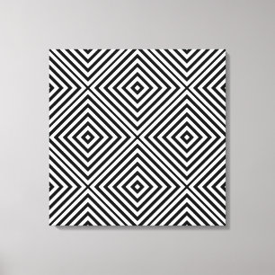 Black Diamond Chevron @ Emporiomoffa Canvas Print