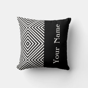 Black Diamond Chevron w/ name @ Emporiomoffa Cushion