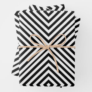 Black Diamond Chevron Wrapping Paper Sheet