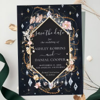 Black Diamond Decorated Luxury Save The Date