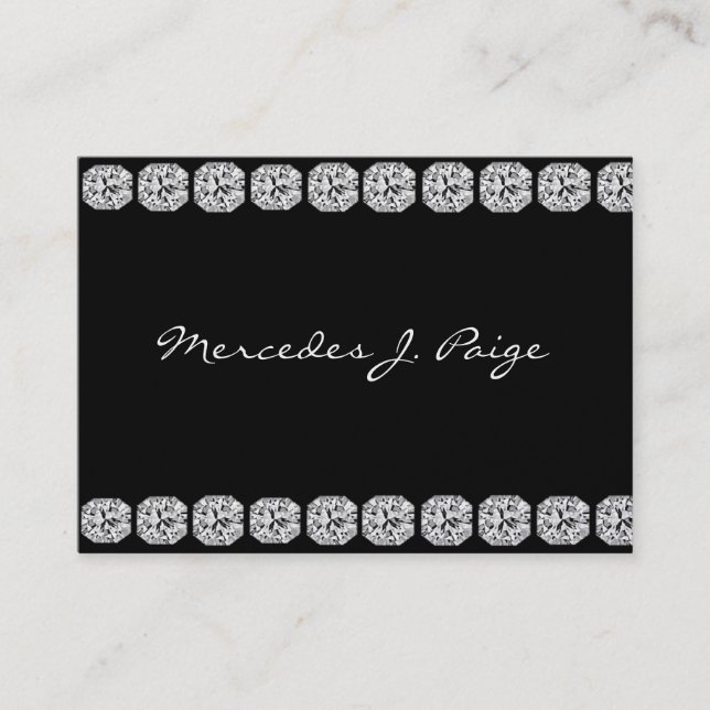 BLACK DIAMOND FAUX Business Card (Front)