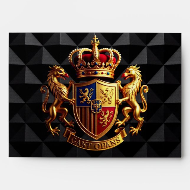Black Diamond Invitation Envelope of the Elegance (Front)