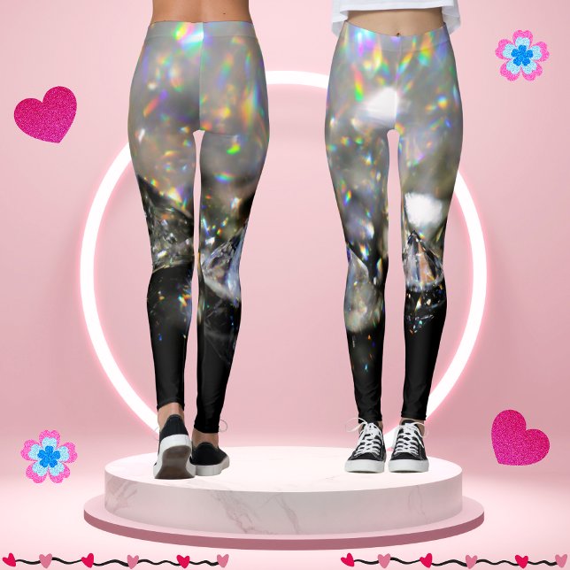 Black Diamond Modern Trendy Fashion Sport Template Leggings (Creator Uploaded)