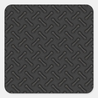 Black Diamond Plate Patterned Square Sticker