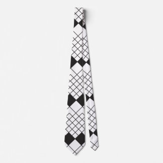 Black diamond shapes pattern tie