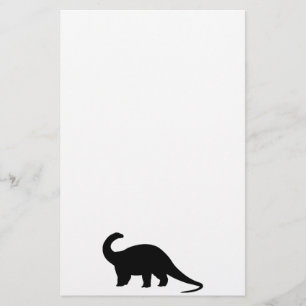 Black Dinosaur Stationery