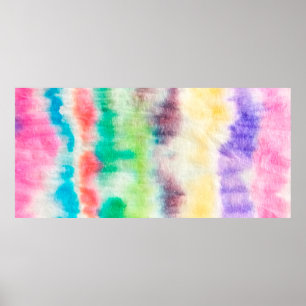 Black Dirty Art Paint. Shibori Pattern. Pink Brush Poster