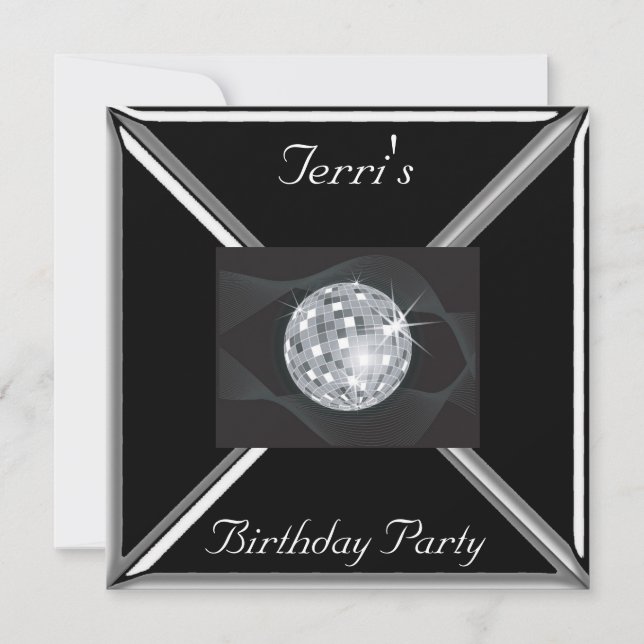 Black Disco Invitation (Front)