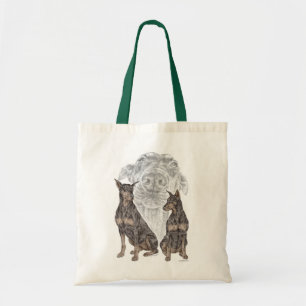 Black Doberman Dogs Tote Bag