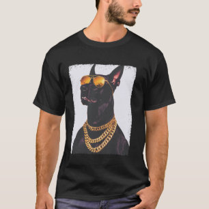 Black Doberman Pinscher T-Shirt