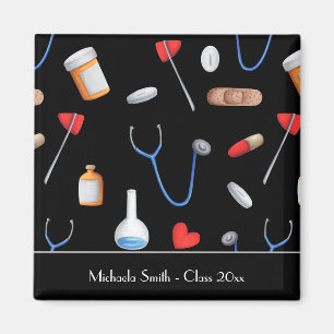 Black Doctor Nurse Graduation Favour  Magnet