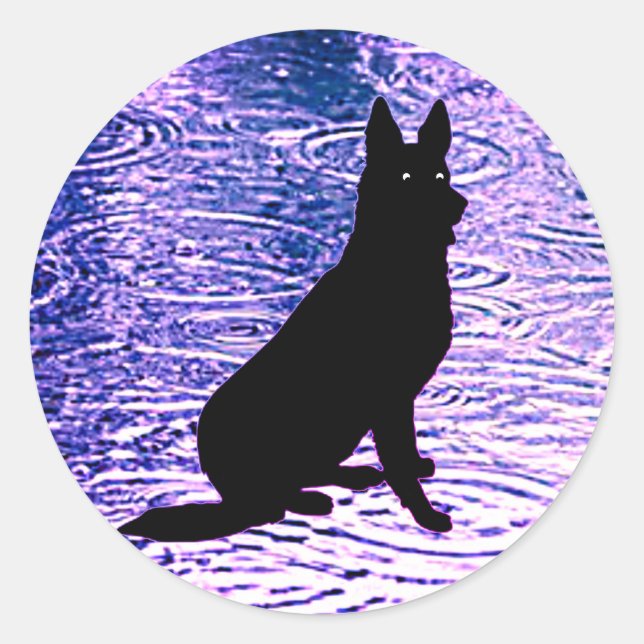 Black Dog - Always on Watch - Guard-Dog Stickers (Front)