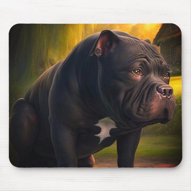 Black Dog Art Mouse Pad (Front)