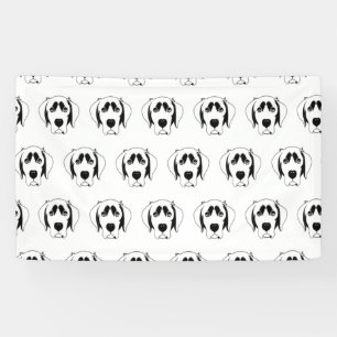 Black Dog Face Animal Lover Pet Owner Sketch Banner