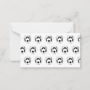 Black Dog Face Animal Pet Owner Sketch Drawing Card