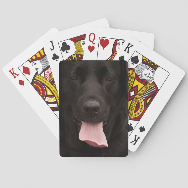 Black dog face playing cards (Back)
