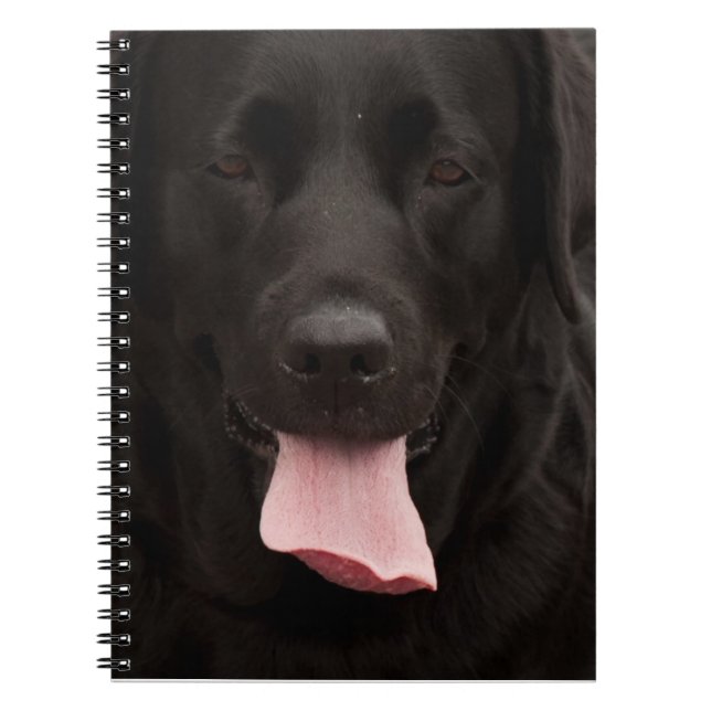 Black dog face spiral notebook (Front)