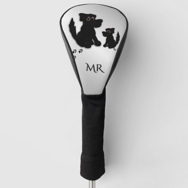 Black Dog Family Monogram Golf Head Cover (Front)