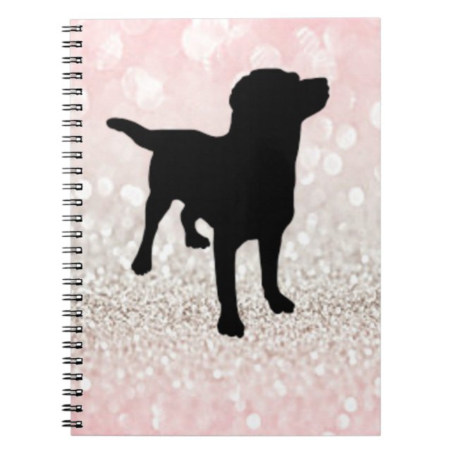 Black Dog Sparkle Notebook (Front)
