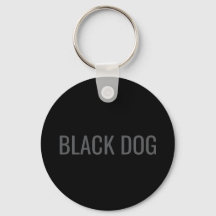 Black Dog - Typography Key Ring