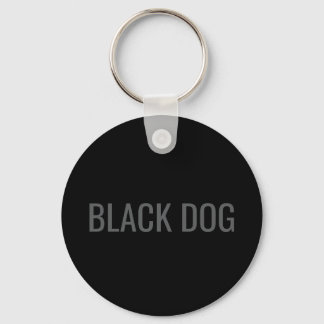 Black Dog - Typography Key Ring