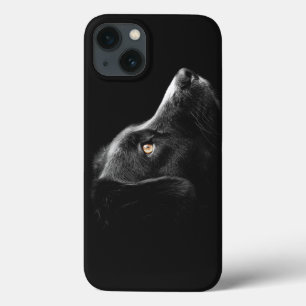 Black Dog Watching iPhone 13 Case