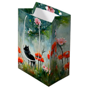 Black doggy puppy cute dog   gift bag