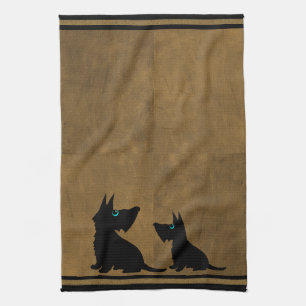 Black Dogs Towel