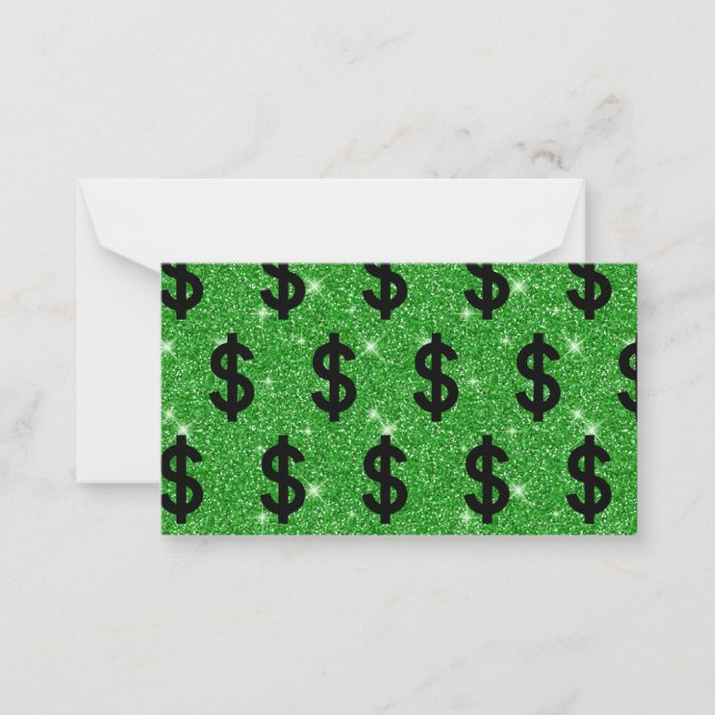 Black Dollar Sign Money Entrepreneur Wall Street Card (Front)