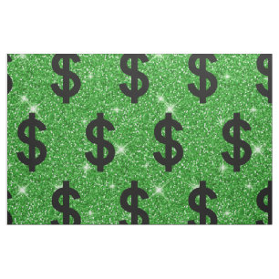 Black Dollar Sign Money Entrepreneur Wall Street Fabric