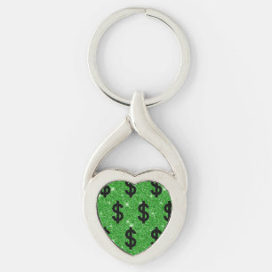 Black Dollar Sign Money Entrepreneur Wall Street Key Ring
