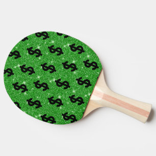 Black Dollar Sign Money Entrepreneur Wall Street Ping Pong Paddle