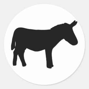 black Donkey icon Classic Round Sticker