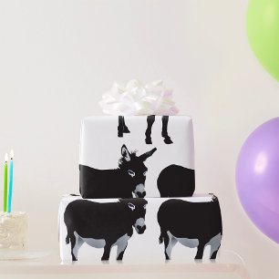 Black Donkey Wrapping Paper