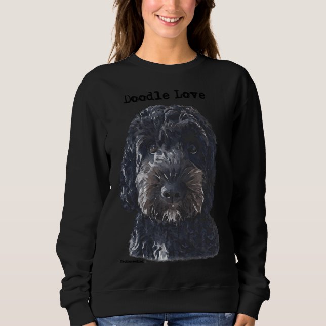 Black Doodle Dog Sweatshirt (Front)