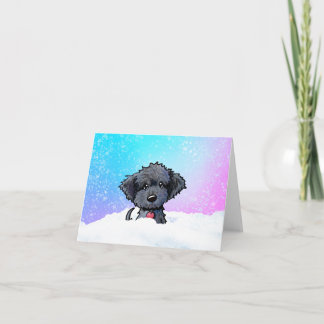 Black Doodle Puppy Card